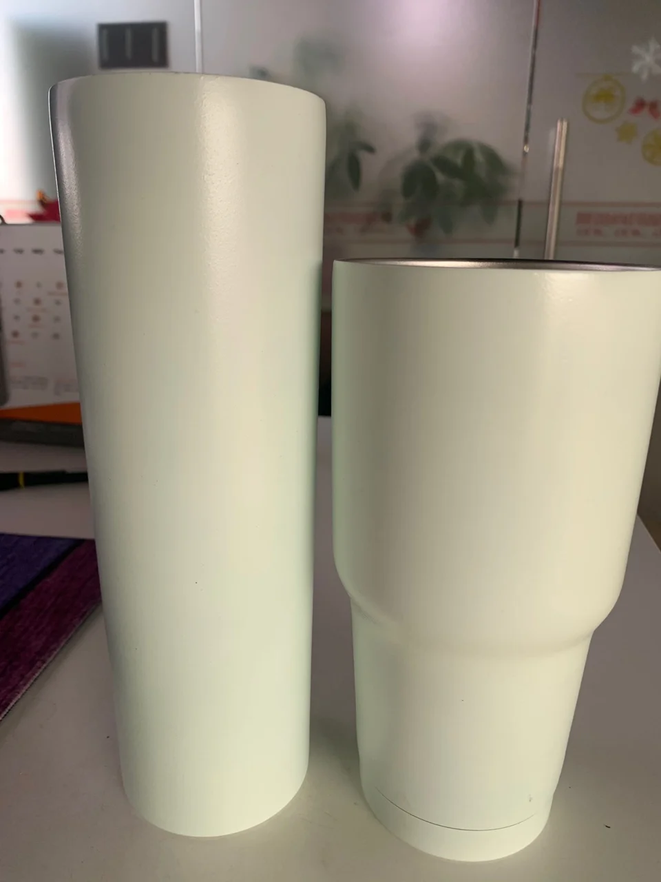 A3392 New Luminous Egg Tumbler Bottle Straight Shiny Sublimation DIfferent Styles Night Beer Mugs Noctilucence Cup