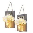 Rustic Indoor Outdoor Farmhouse Garden Yard Home Wall Decor Mason Jar Sconce Wall Sconces