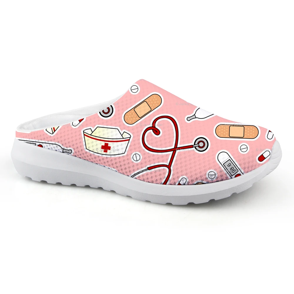 printed nursing clogs