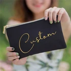 Canvas Clutch Canvas Canvas Custom LOGO Cosmetic Pouch Ziplock Clutch Zipper Pouch Canvas Makeup Bag