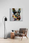 Dog Handmade Art Piece Decoration Color Design Painting Abstract Picture Sunglasses Dog Paintings Wall Decoration