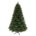 6ft 7ft 8ft Green Gold White Blue PVC PE PET Metal Frame Artificial Christmas Trees With Decoration
