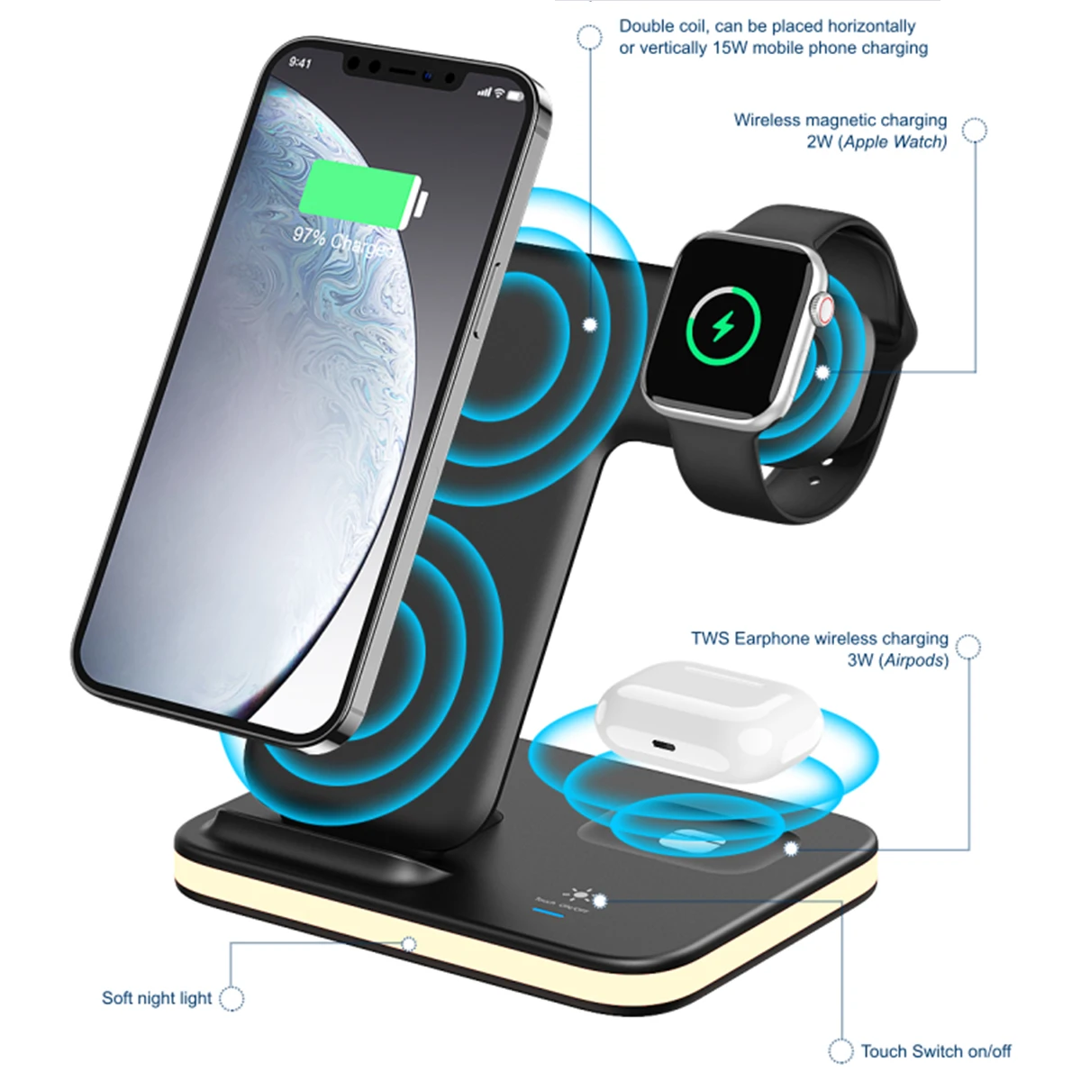 qi wireless charger for iphone 14