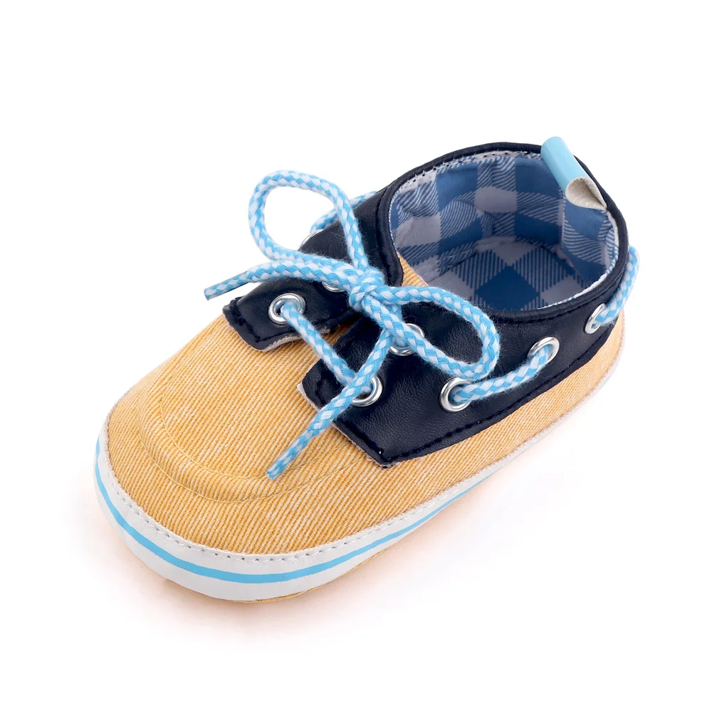 Color-matching Casual Lace-up Baby Soft Soles Anti-slip and Wear-resistant Canvas Shoes details