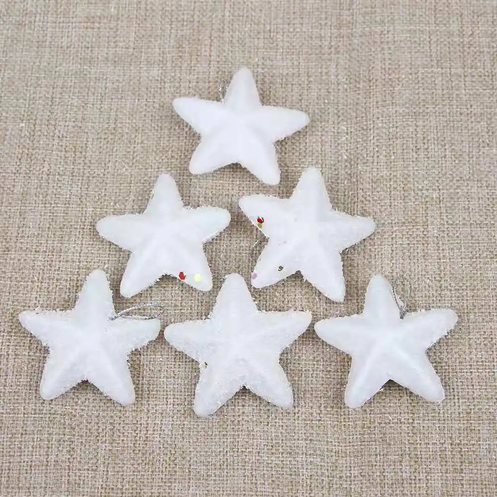 6 pcs Cute Foam Ball Shape Ring Shape Cheap Christmas Tree Hanging Decorations