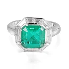 Stone Ring Brand New With High Quality DIY Jewelry Green Stone Ring Silver Jewelry For Women