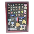 Solid Wood Shadow Box Glass Door Fronted Keepsake Golf Box Frame Cabinet