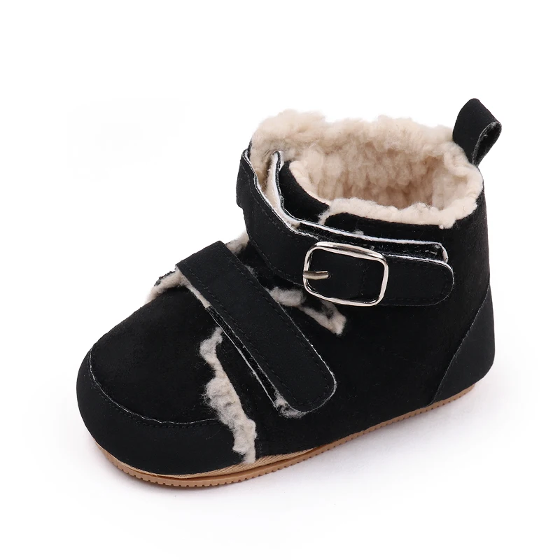 Double Inline Winter Warm Baby Chunky Plush Underlining Warm Toddler Cotton Boots manufacture