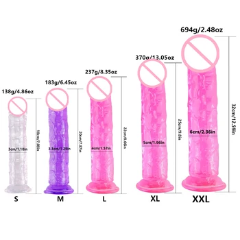 Strong Cheap Products Shop Soft Jelly Penis Huge Sex Toys Natural Realistic Big Dildo for Women Vagina