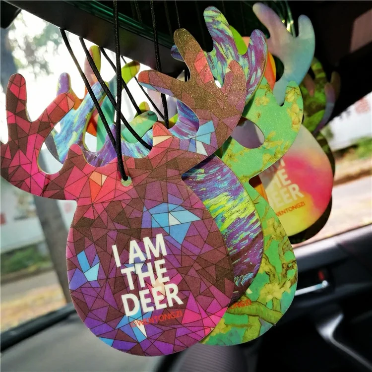 Modern Custom Car Air Freshener Paper Cardboard Hanging Air Perfume