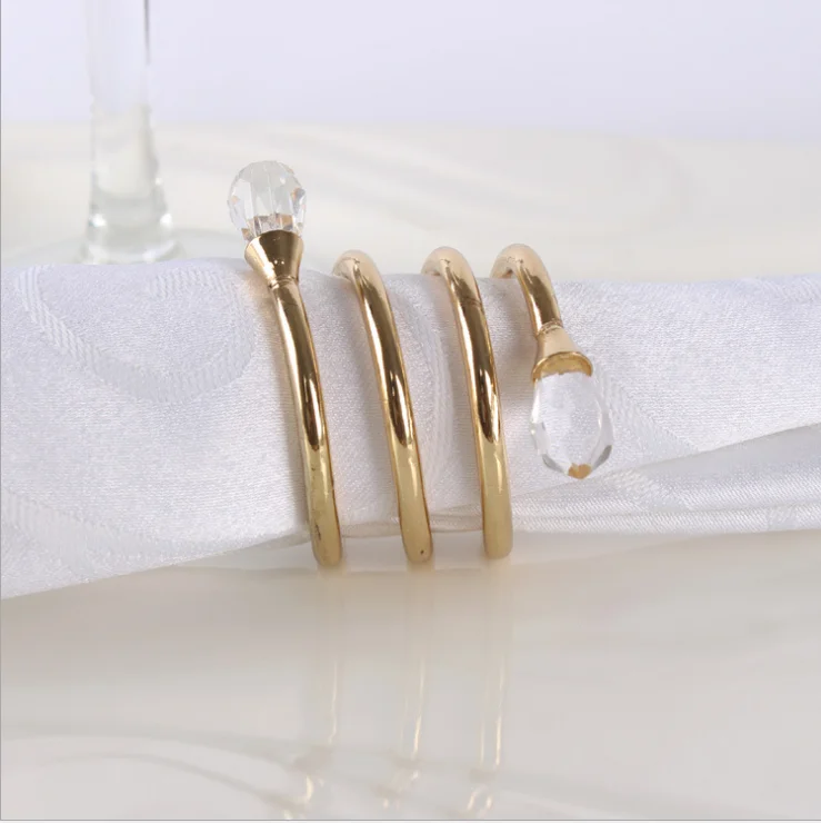 Elegant Stainless Steel Napkin Rings Holder for Wedding Hotel Dining Table Decorations