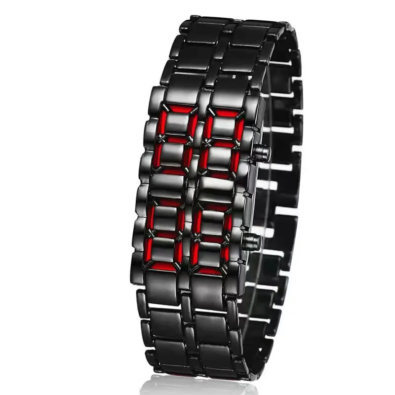 Mens Watch Silver Gold Square Digital LED Watches Men Wrist Waterproof Sports Watch Digital