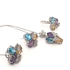 Bridal Set Bridal Set Fashion 3 Color Big Stone Flower Butterfly Bridal Jewelry Set