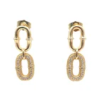Round Earrings Earrings 2021 Trendy 18K Gold Plate Hypoallergenic CZ Round Jewelry Earrings For Women
