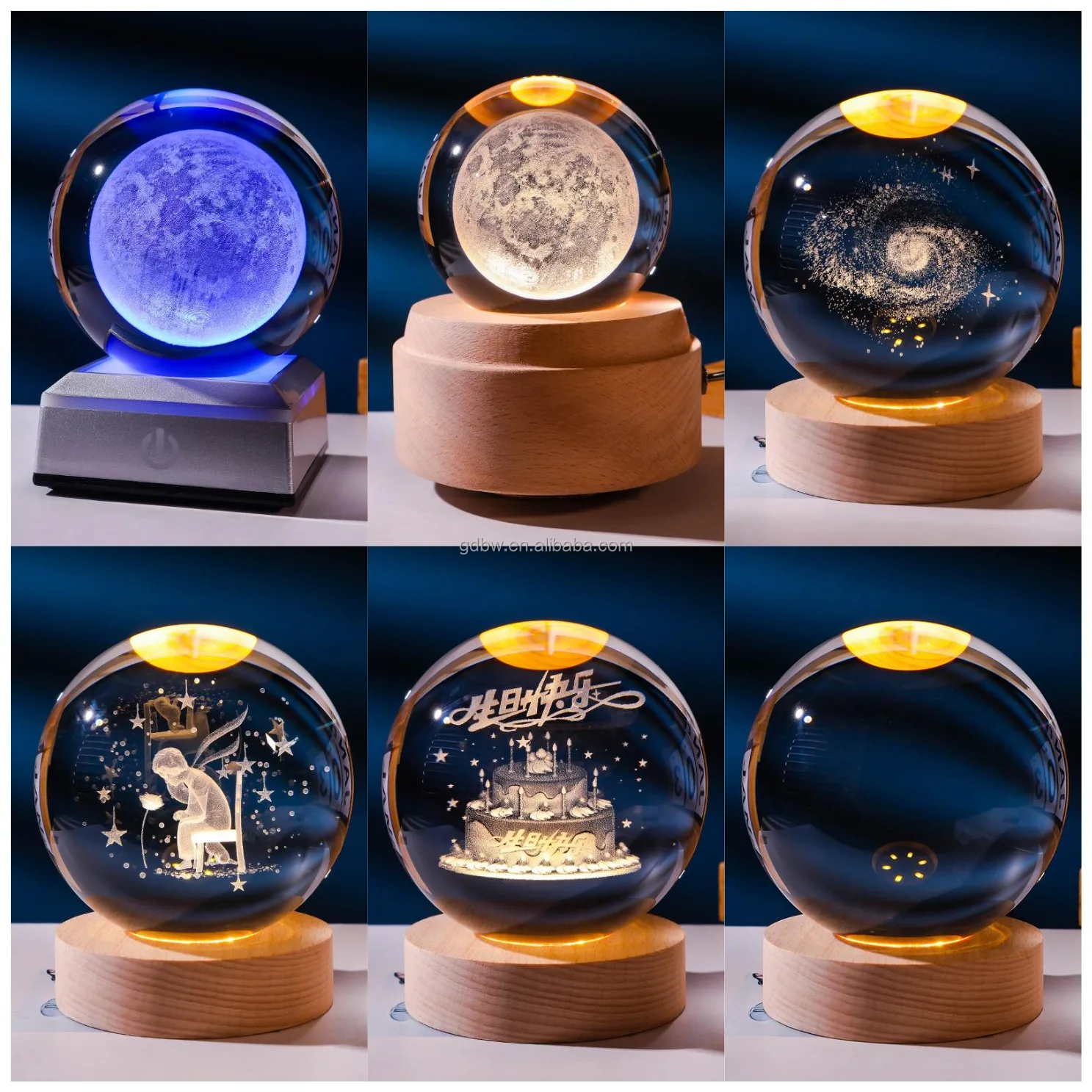 Luminous Sky Moon Crystal Ball Creative Night Lamp For Gift Buy