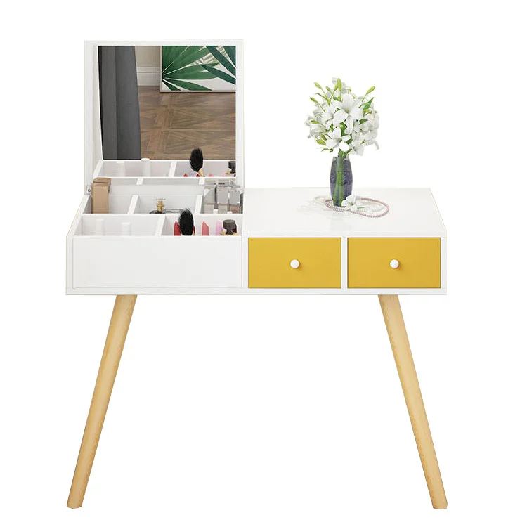 Mirror Dress Desk Customized Mixed Colored Wooden Dressing Table Bedroom Furniture Makeup Table Home Furniture
