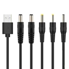 Dc5.5mm Power Cable Usb To 5.5mm*2.1mm 5v Dc Barrel Shaped Jack Power Cable Power Cords Extension Cord