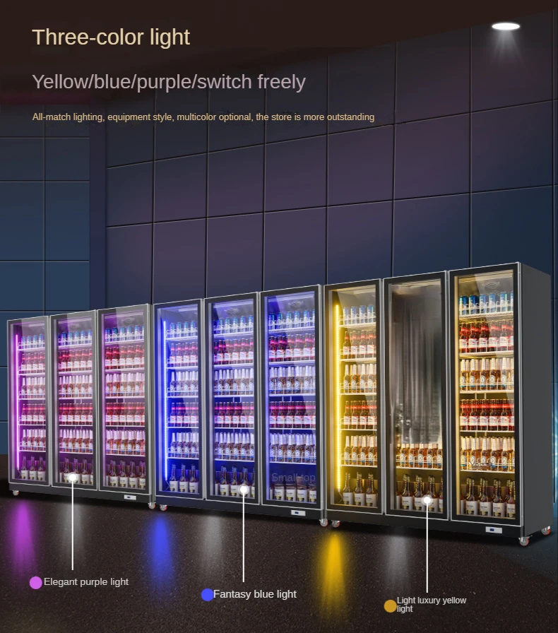 2 3 4 Doors Commercial Supermarket Beverage Vertical