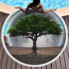 Towel Size 2021 Factory Direct Hot Sale Absorbent Beach Round Beach Towel Custom Size LOGOBeach Towel
