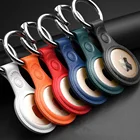 Case Leather Smart Pet Case Pu Keyring Genuine Loop Cover Key Ring Charm Leather Airtag