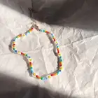 Beaded Necklace 2021 Hot Sale Fashion Colorful Beaded Handmade Necklace Simple Daisy Flower Necklace Women
