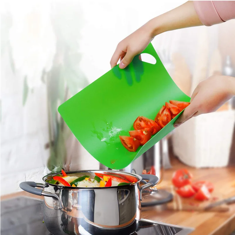 Kitchen Dishwasher Extra Thick Flexible Plastic Chopping Board Silicone Mats Cutting Board Set