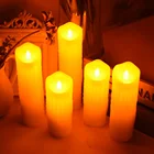 White Candle Led Long-Lasting Ivory White Flameless Candle Realistic Dancing LED Candle