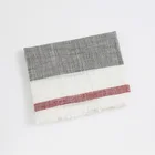Cotton Scarf Customizable Logo Casual Style 100% Cotton Gray Soft Scarf For Men