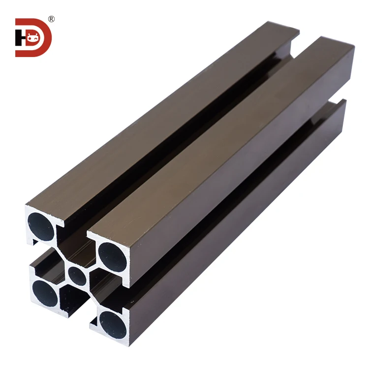 4040 4080 Factory Extrusion Industry Profile Aluminum Custom t Slot v Slot Aluminum Profile Champagne Color Electrophoresis manufacture