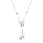 925 Silver Black Pearl Pearl 925 Sterling Silver Black Drop Pearl Pendant 3A 8mm Freshwater Pearl Pendant Necklace