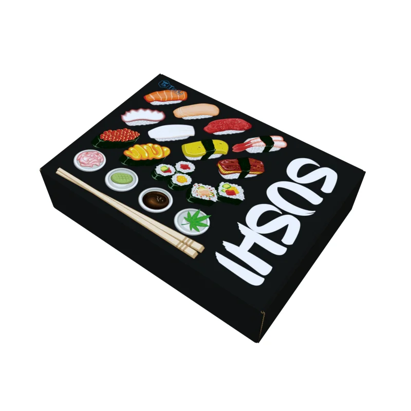 best selling delicious food grade sushi fast food take away paper box-3