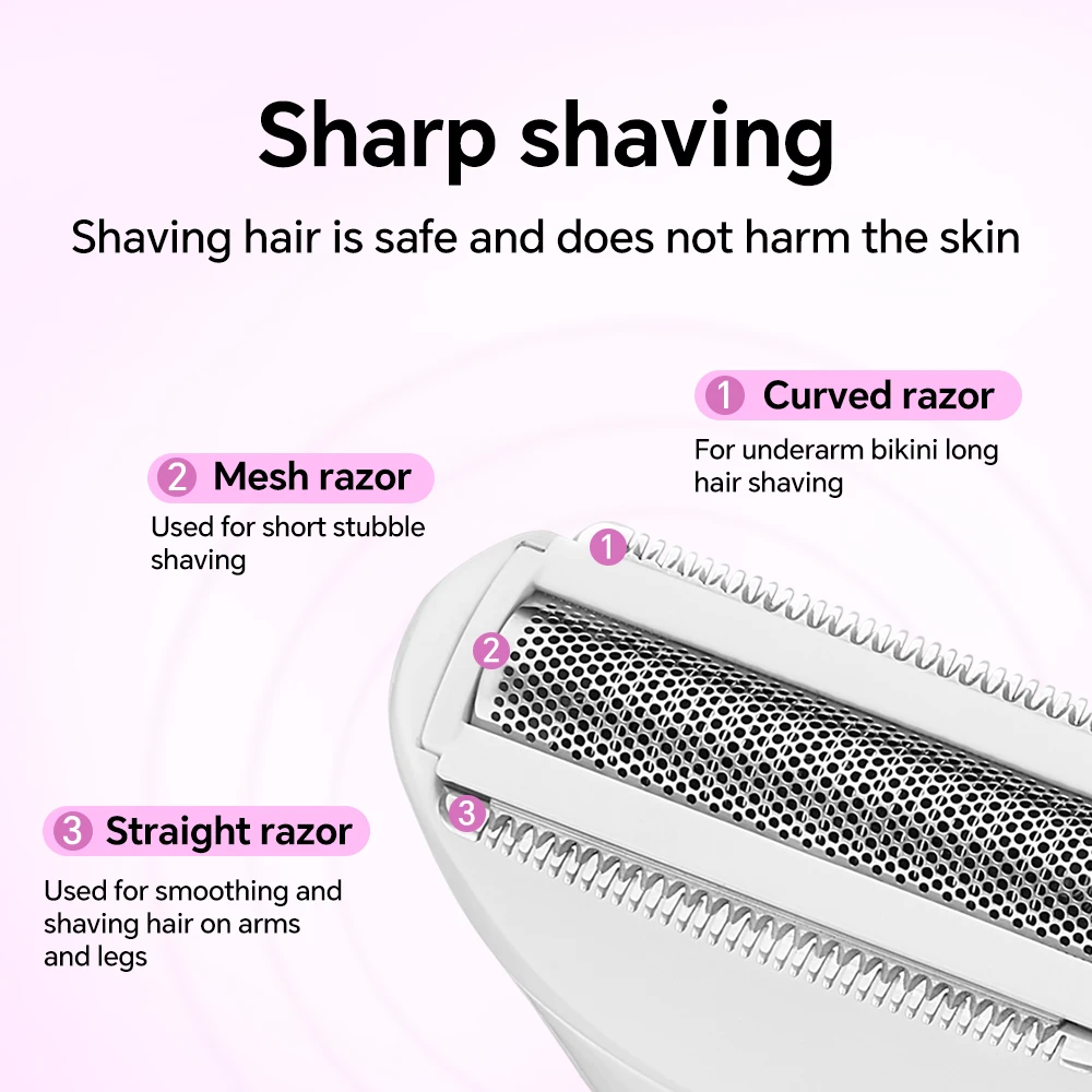 Professional Lady's Electric Hair Shaver Painless Body Removal USB Charging Rechargeable for Household Car RV Use Wholesale supplier