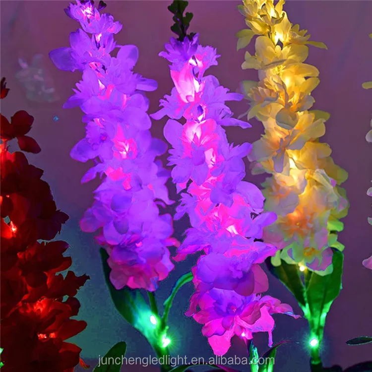 Decoracion de Navidad Solar Powered Violet Hyacinth Light