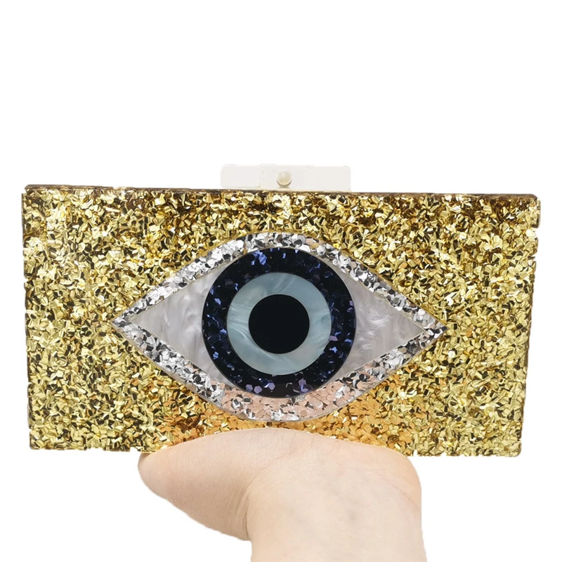 2021 fashion luxury evil eye evening bag women acrylic purse