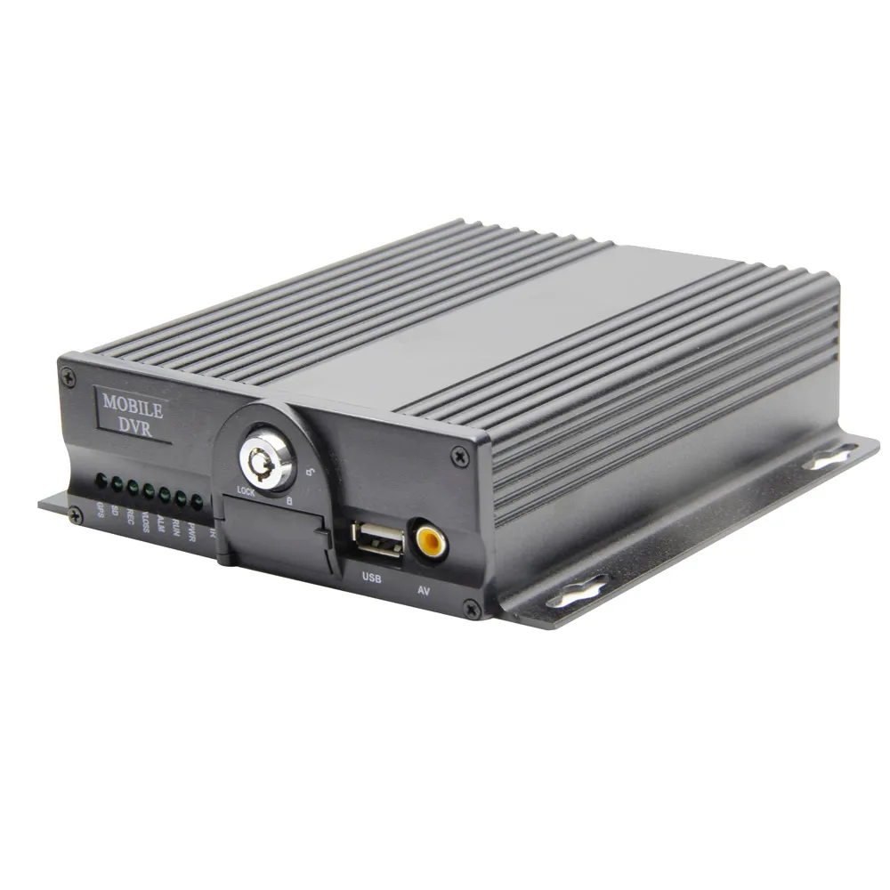720P 4CH H.264 Car Vehicle DVR AHD SD 4G GPS Realtime Video Recorder Box+Monitor 