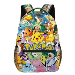 Customized anime cartoon 16inch unisex polyester breathable full printing pokemoned backpack for student