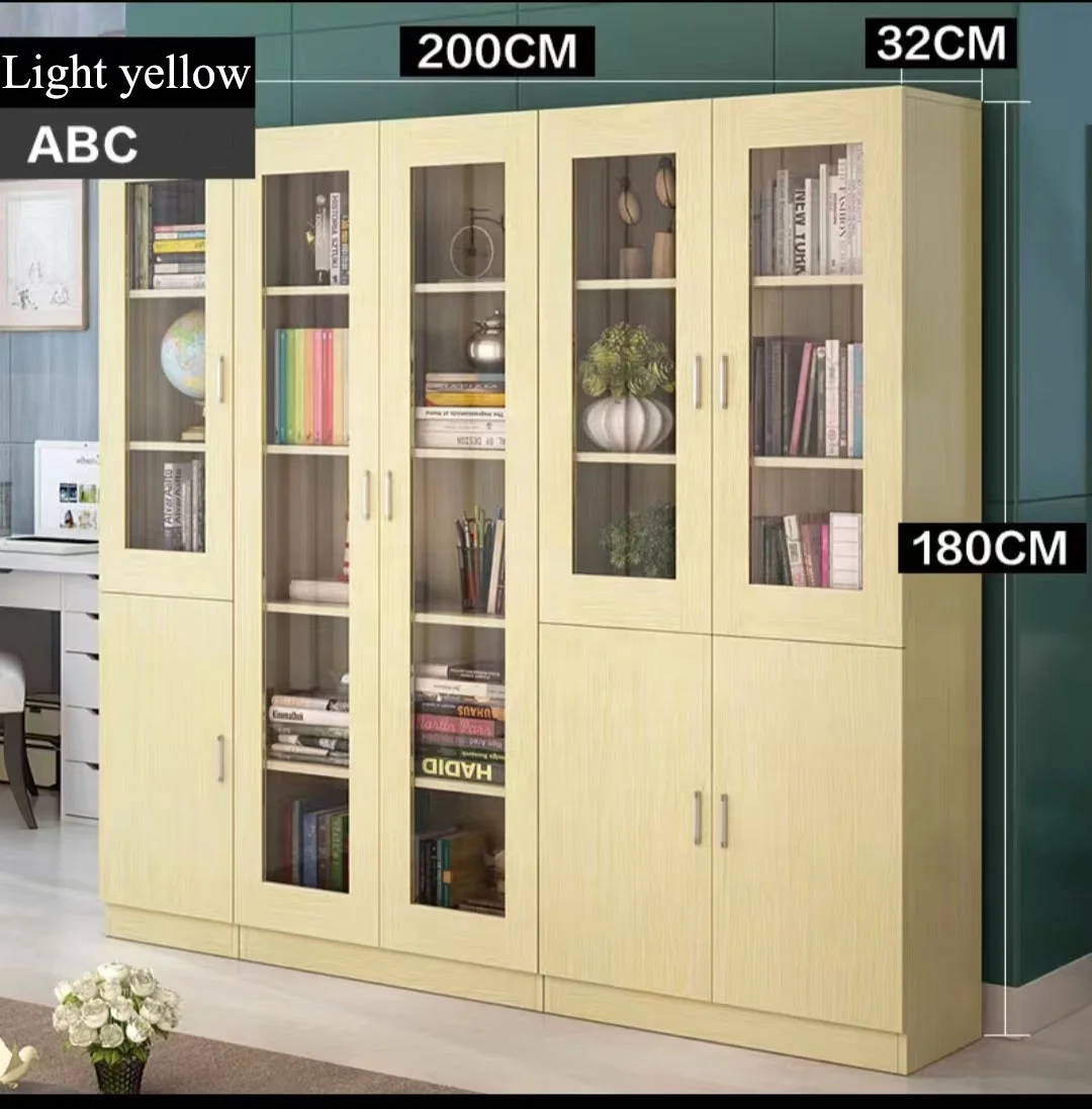 Modern glass bookcase bookshelf fine free combination File cabinet Office bookcase storage ark