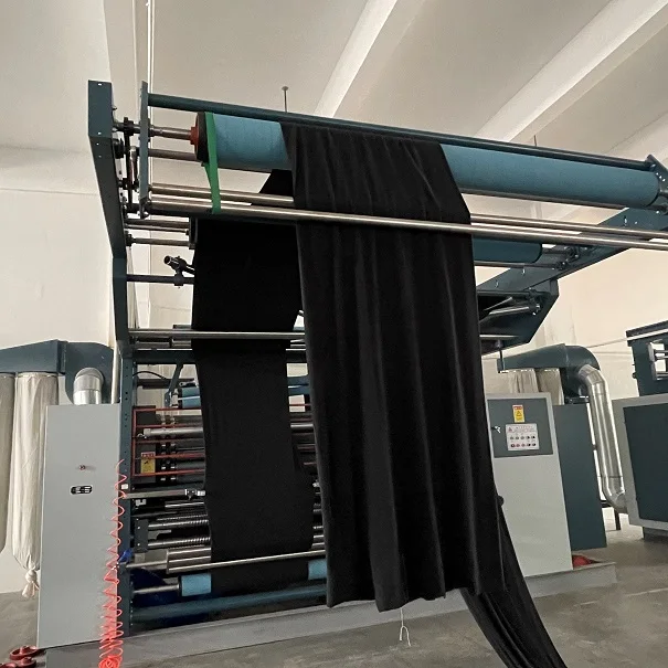 Knit Fabric Tubular Compactor Machine Cotton Polyester 3 Ends French Terry Fabric for Hoodie Fabrics supplier