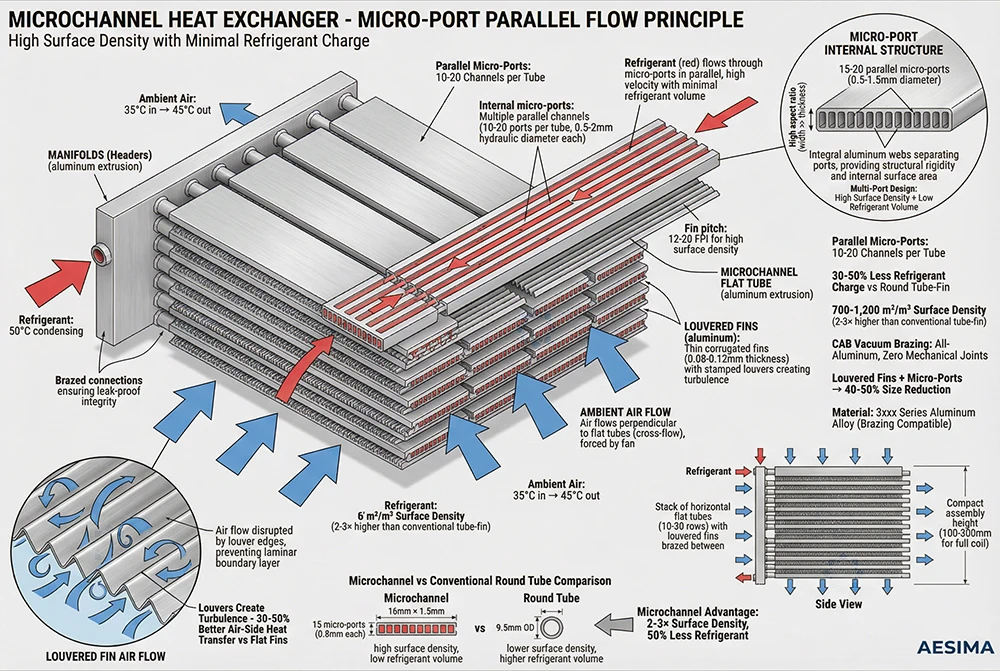 Replacement Aluminium Microchannel Evaporator, 220 V - detail 4
