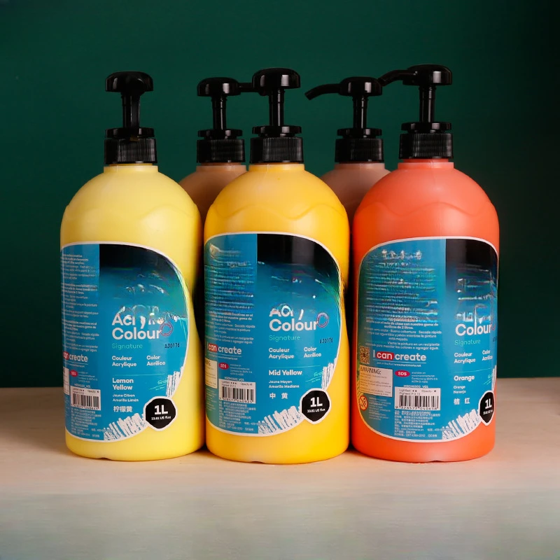 Acrylic Paint Wholesale 1l Factory Direct Large Barrel 48 Color