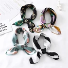 Scarf Small Satin Shawls Square Print Wrap Foulard Handkerchief Neck Hair Skinny Tie Silk Scarf Women