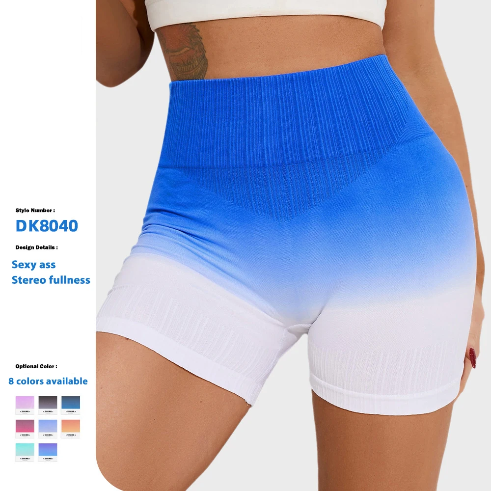 Best Selling Gradual Seamless Yoga Breathable Tight Yoga Sports Shorts Fitness Women Running Shorts