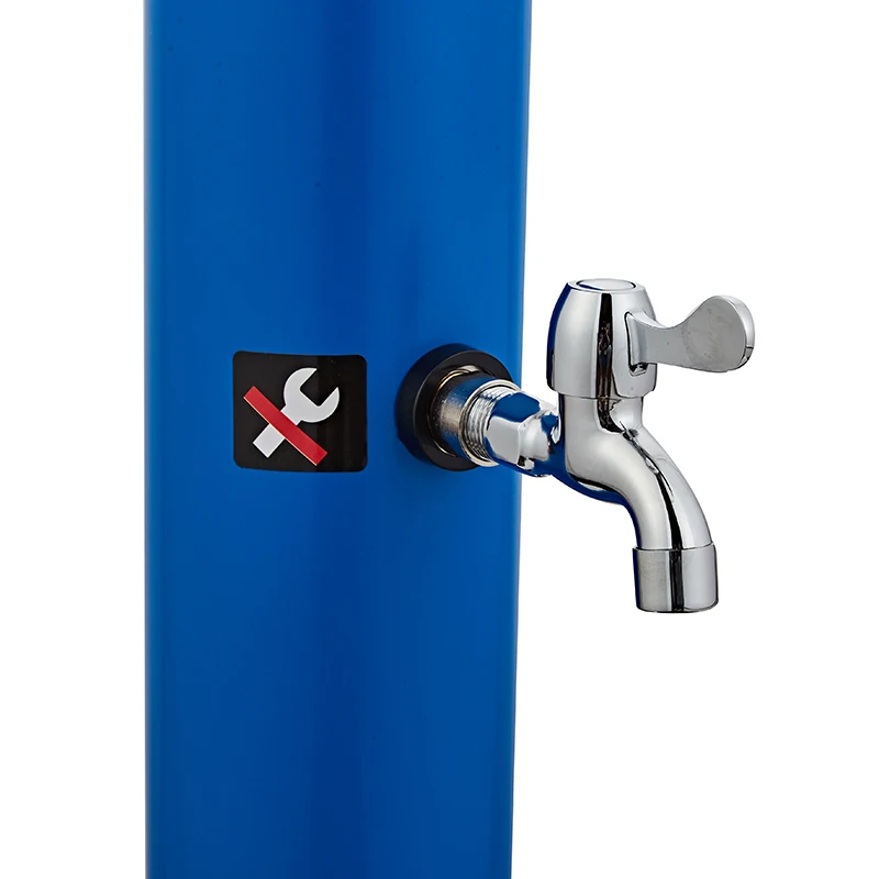 Blue 20L Freestanding PVC 2 Sections Design Professional Portable Shower