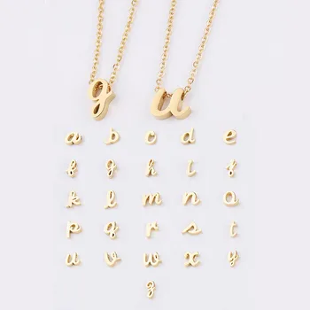 Stainless steel letter necklace, different styles alphabet letters a b c d e f g h i j k l n m o p q r s t u v w x y z