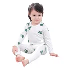 Boys Girls Boy Girl Bamboo Cotton Baby Boys Girls Pajamas Set Long Sleeve Sleepwear Toddler Boy Girl 2-Piece Sleepwear