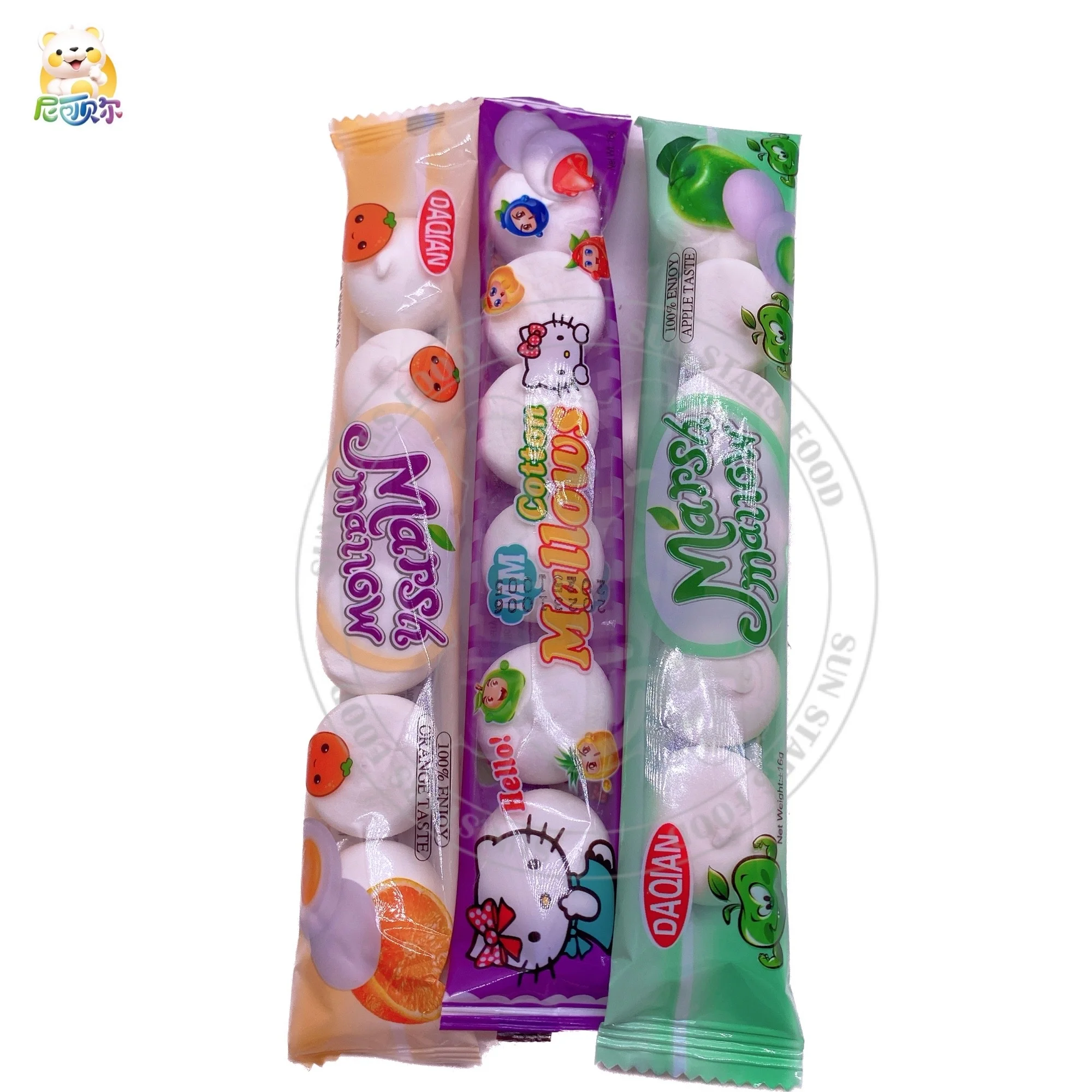 Halal Cotton Marshmallow Jam Center Filled Marshmallow Filling With