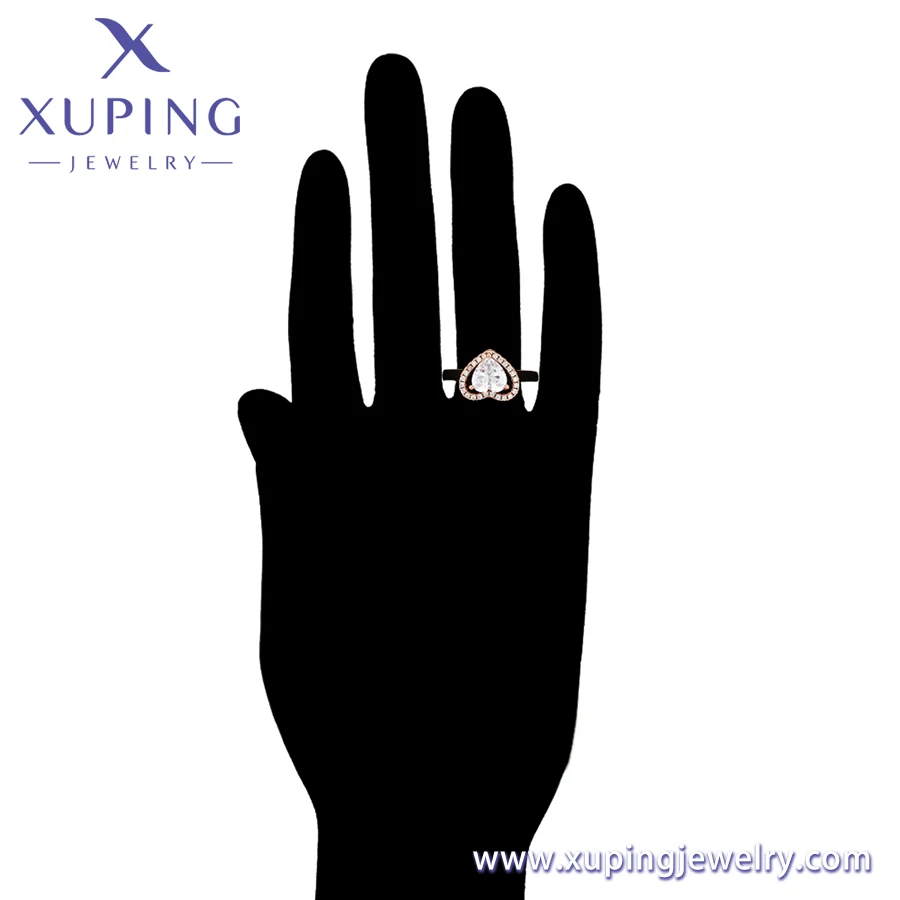 A00705020 Xuping Jewelry elegant fashion simple heart shaped diamond elegant new design engagement proposal ring