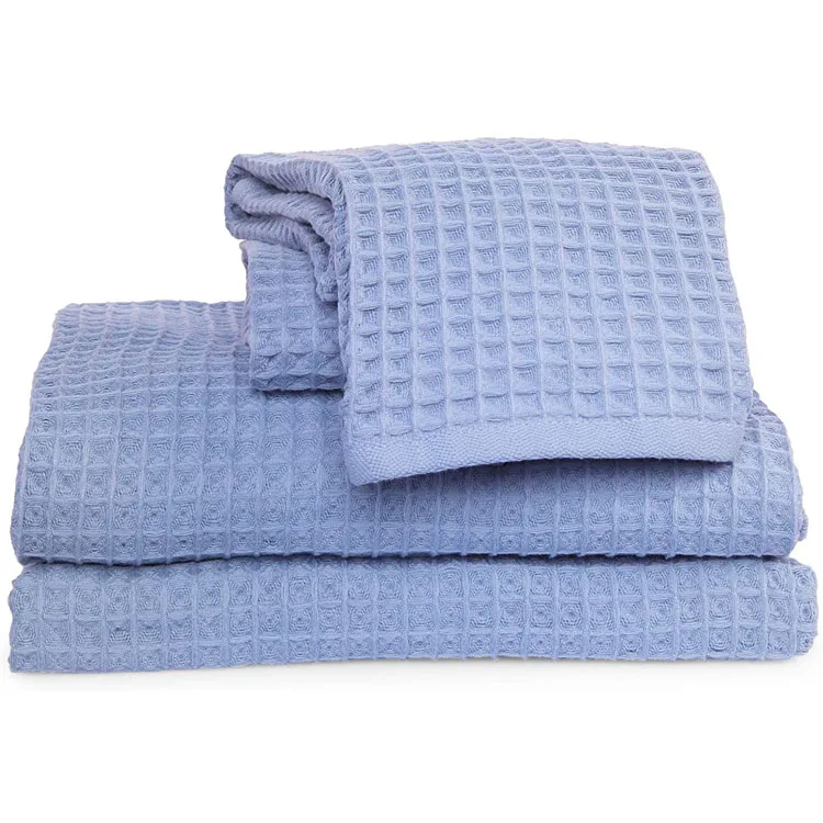 organic cotton waffle bath towel spa waffle towel 100% cotton luxurious towel set/washcloth