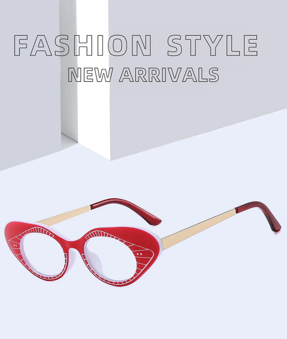 Kf B Stylish Myopia Prescription Glasses Frame Women Cateye Anti