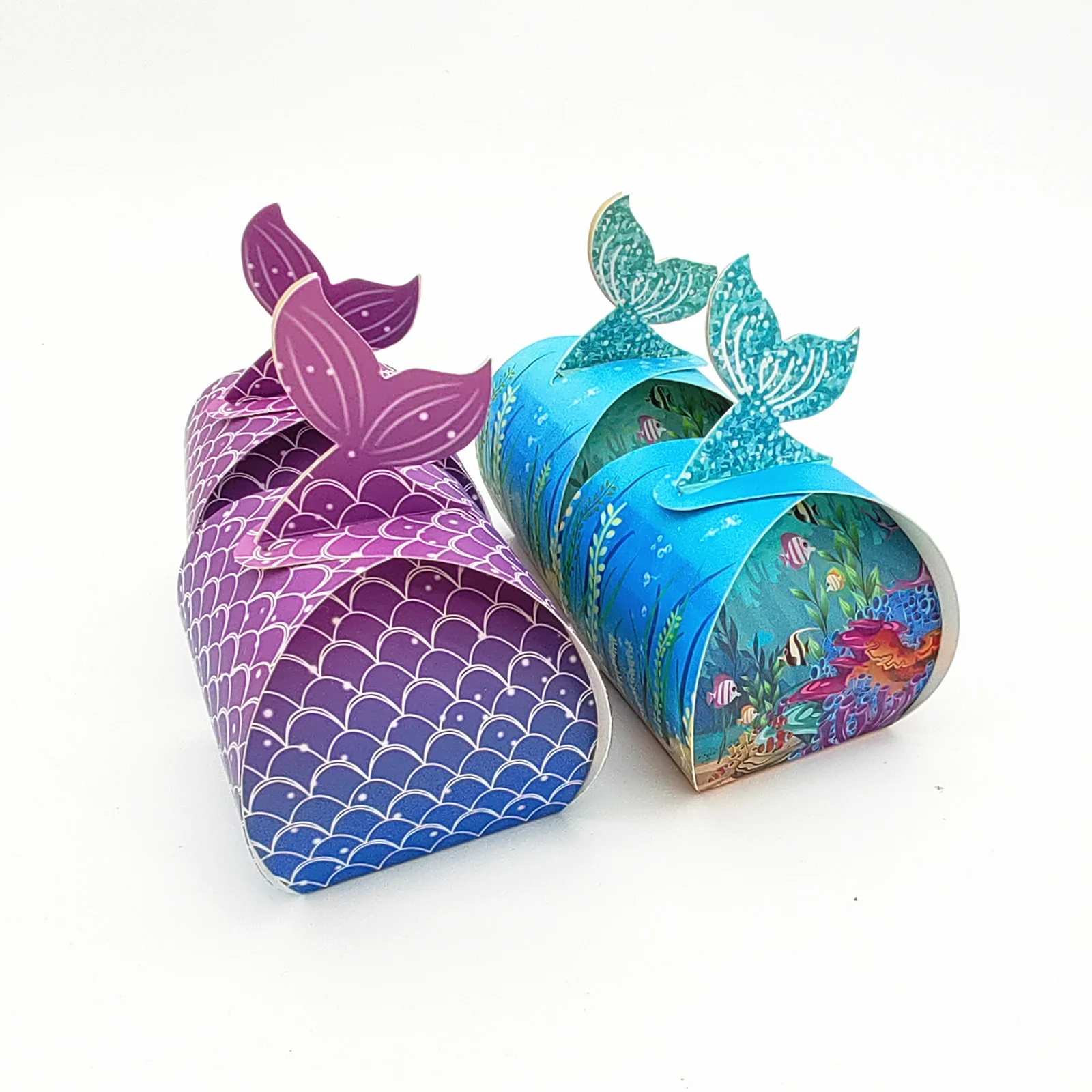 Factory cheaper Mermaid Theme Birthday Party Chocolate Folding Gift Box